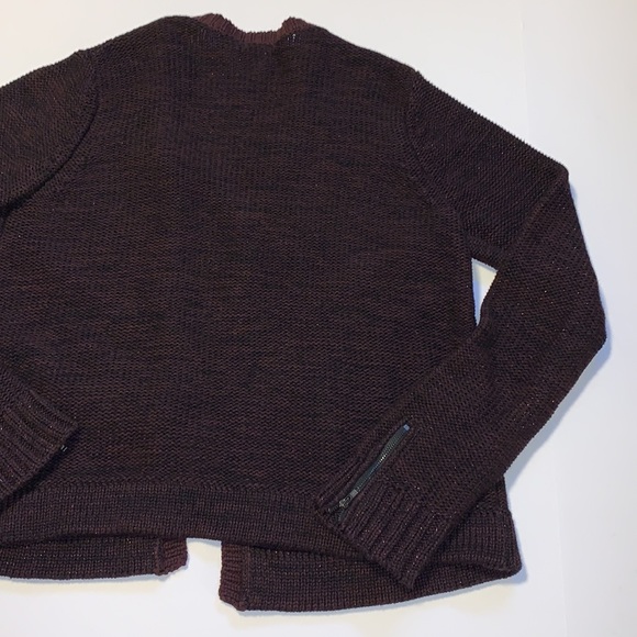 🆕 RW & Co Maroon and Black Sparkly Open Front Cardigan - Women’s Size XL - Picture 5 of 6